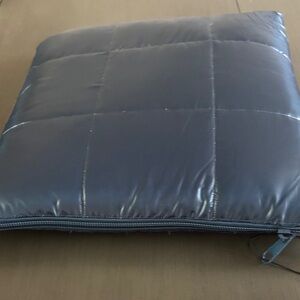 Luxurious Navy Blue Quilted Throw Blanket